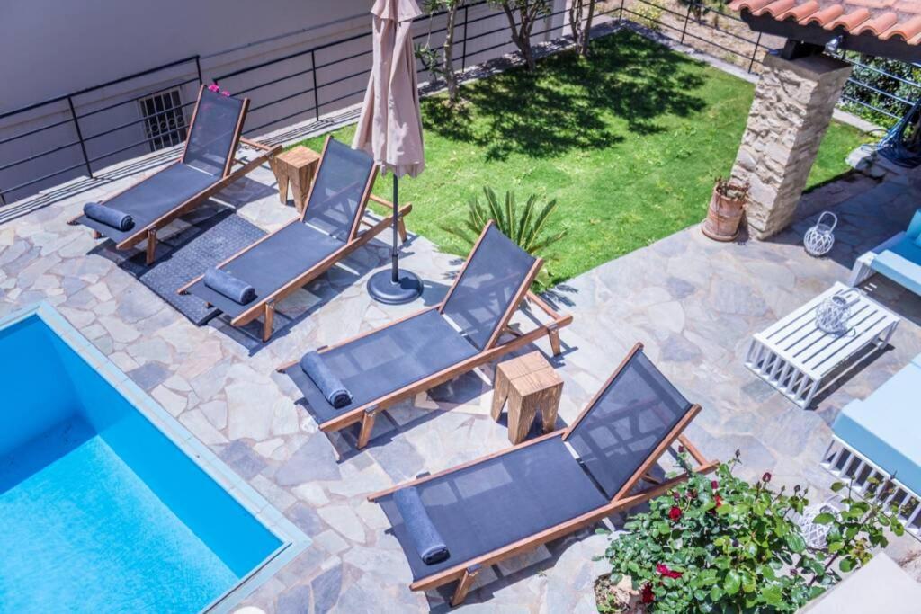 Villa Ventus, 40Sqm Private Pool & Hot Tub! Roussospítion Eksteriør bilde